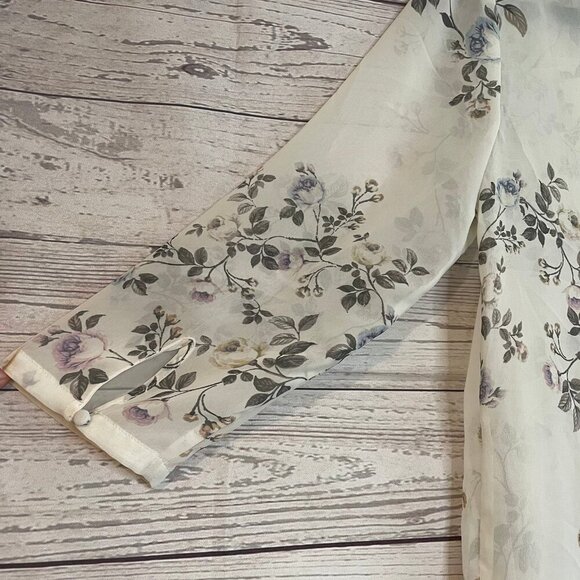 LC Lauren Conrad Runway High Neck Sheer Top Size Small - Picture 7 of 7